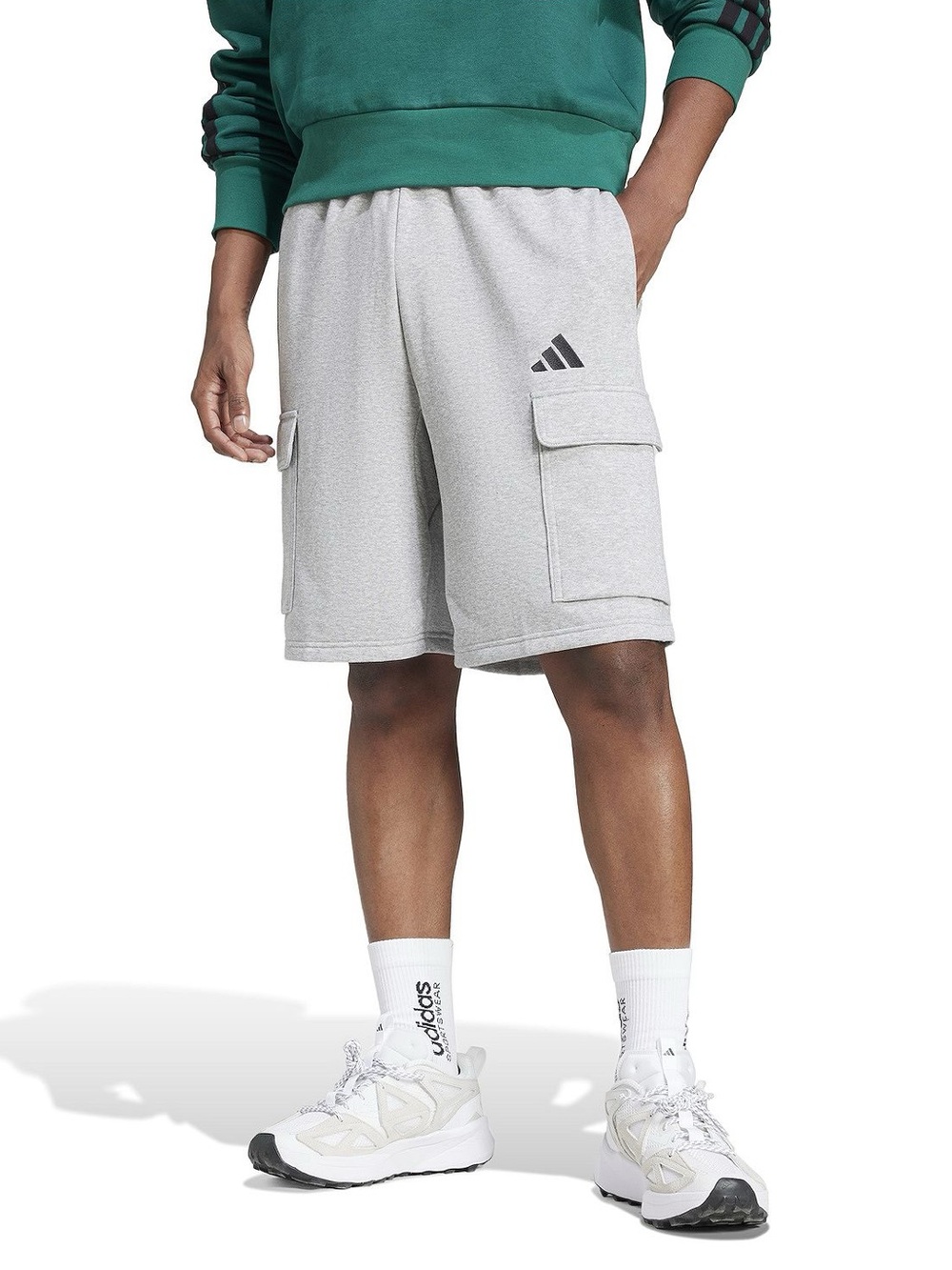 NWT Adidas Essentials Feel Cozy French Terry Cargo Shorts